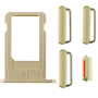 Kit botones - tarjetero nano sim iPhone 6 plus 5.5" dorado