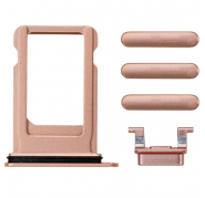 Kit botones exteriores y Tarjetero Nano Sim iPhone 8 Dorado