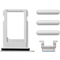 Kit botones exteriores y Tarjetero Nano Sim iPhone 8 Gris Plata