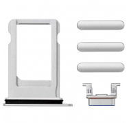 Kit botones exteriores y Tarjetero Nano Sim iPhone 8 Gris Plata
