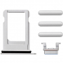 Kit botones exteriores y Tarjetero Nano Sim iPhone 8 Gris Plata