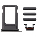 Kit botones exteriores y Tarjetero Nano Sim iPhone 8 Negro