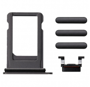 Kit botones exteriores y Tarjetero Nano Sim iPhone 8 Negro