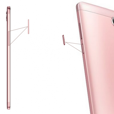 Kit botones laterales Innjoo Max 3 Pro LTE Rosa SWAP