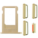 Kit botones y tarjetero nano sim iPhone 6 dorado