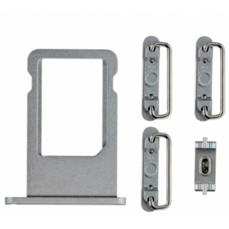 Kit botones y tarjetero nano sim iPhone 6 gris