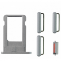 Kit botones y tarjetero nano sim iPhone 6 plata