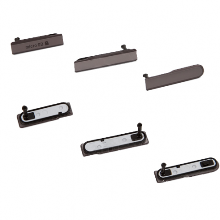 Kit botones-tapas laterales Sony Xperia Z1 L39H... Negro