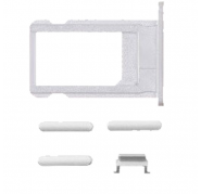 Kit tarjetero sim, botones... gris plata iPhone 6s