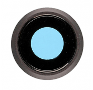 Lente Camara con Embellecedor iPhone 8 Gris Plata Negra