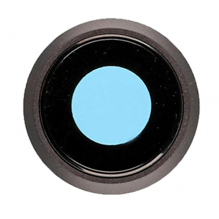 Lente Camara con Embellecedor iPhone 8 Gris Plata Negra