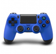 Mando PS4 Inalambrico Color Azul  y Negro Compatible