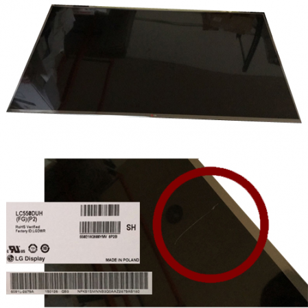 Panel LG LC550DUH FG P2 con marco frontal y tara