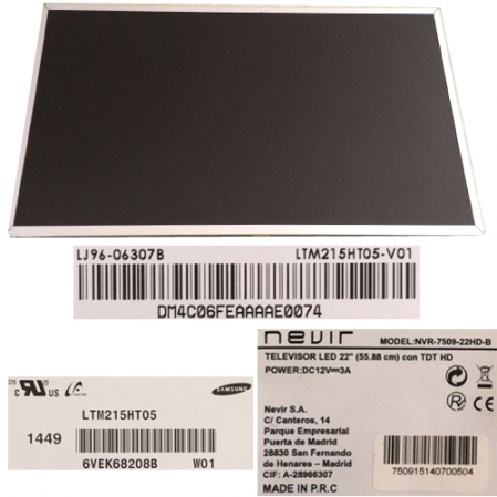 Panel TV Nevir LJ96-06307B LTM215HT05-V01