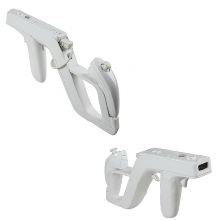 Pistola Zapper para Mando Nunchuck y Remote Wii Blanca