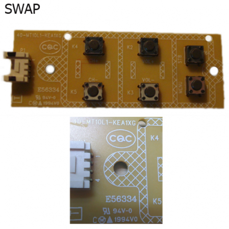 Placa Botonera 40-MT10L1-KEA1XG THOMSON 40FS3246C SWAP