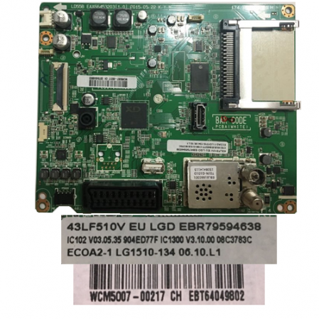 Placa Main LG 43LF510V  EAX66453203(1.0) EBT64049802 EBR79594638