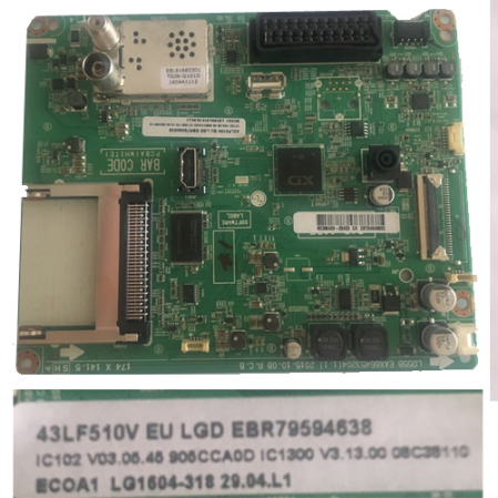 Placa Main LG 43LF510V EAX66453204 (1.1) EBR79594638 EBT64049802