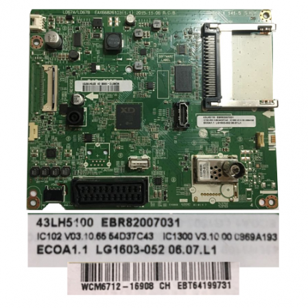 Placa Main LG 43LH5100 EAX66826103(1.1) EBR82007031