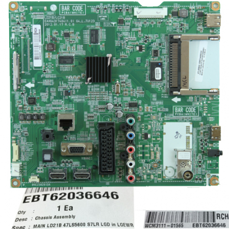 Placa Main LG EBT62036646 47LS5600 EBR74499332