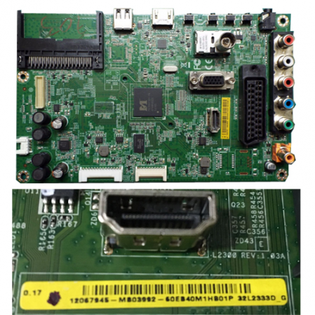 Placa Main Toshiba 12067945-MB03992-60ES40M1HB019 32L2333D_G