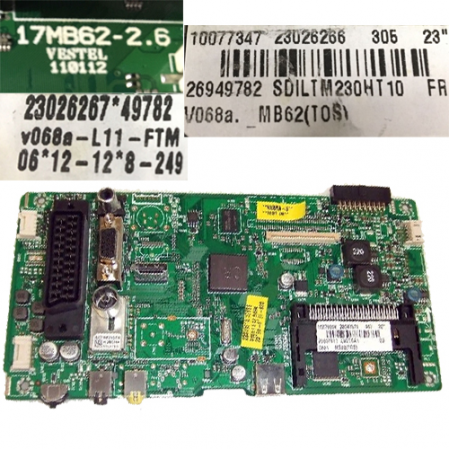 Placa Main Toshiba 75029737 17MB62-2.6 23026267*49782