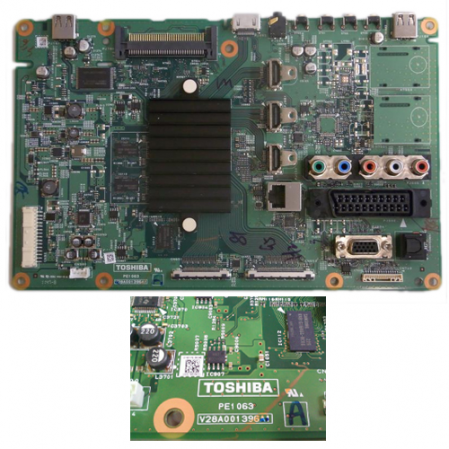 Placa Main TOSHIBA PE1063 A V28A001396A1 P/N: 75028636