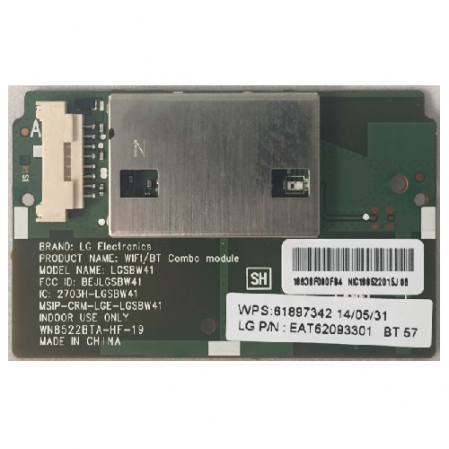 Placa Modulo Wifi + Bluetooth LG 32LF630V EAT62093301