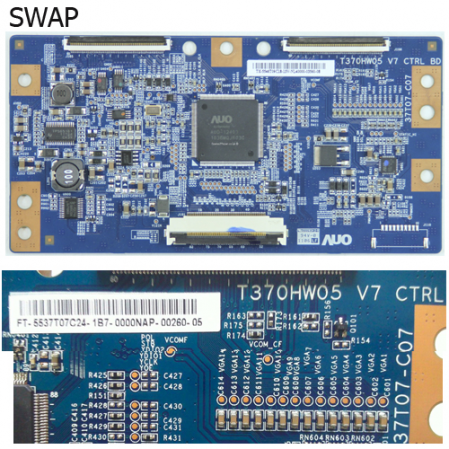 Placa TCon Samsung T370HW05 V7 CTRL BD 37T07 - C07 SWAP