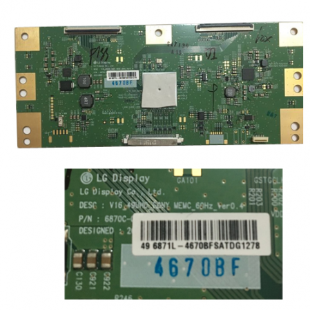 Placa T-Con SONY KD-49XD7005 6870C-0598A