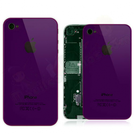 Tapa Bateria iPhone 4G Morado Espejo