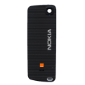 Tapa bateriaNokia 5220 Negra Logo orange (swap)