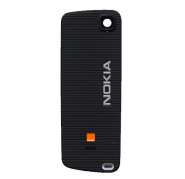 Tapa bateriaNokia 5220 Negra Logo orange (swap)