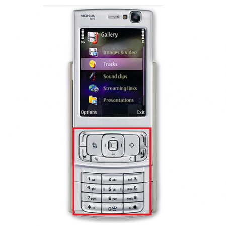 Teclado completo nokia n95 exterior e interior plata