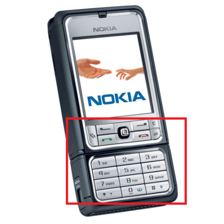 Teclado Nokia 3250 Plata