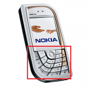 Teclado Nokia 7610 Blanco/Oro