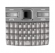 Teclado Nokia e72 plata
