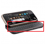 Teclado Nokia N97Mini Qwertz Negro Cereza