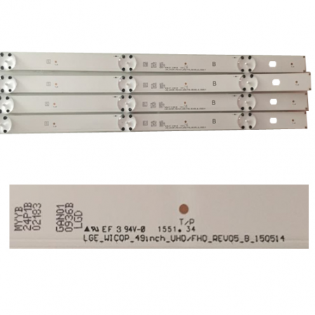 Tira 4Leds "B" GAN01 0936B LGD LG 49LF510V SWAP