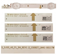 Tira 4Leds Samsung E88441 UE43J5500AK