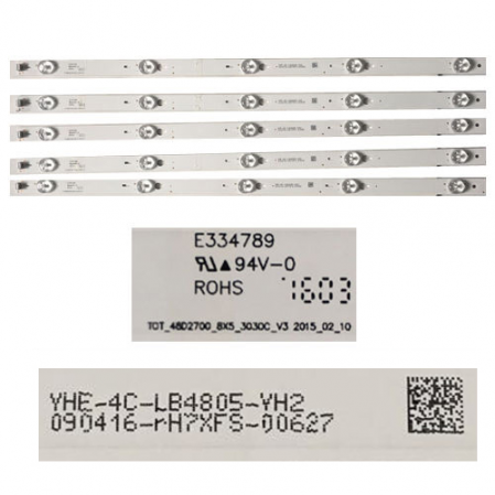 Tira 5Leds ThomsonE334789 090416-rH7XFS-00627 48FA3203 SWAP