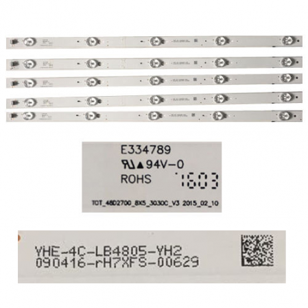 Tira 5Leds ThomsonE334789 090416-rH7XFS-00629 48FA3203  SWAP