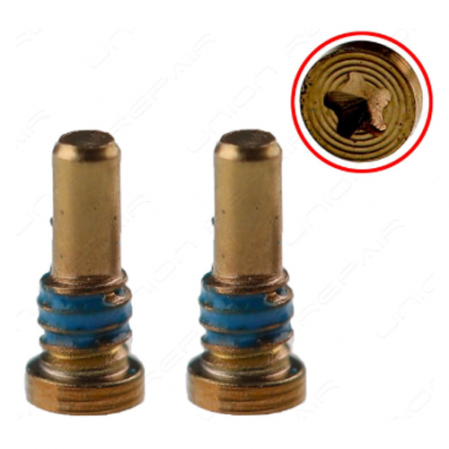 2 Tornillos parte inferior Iphone 8, Iphone 8 plus... Dorado