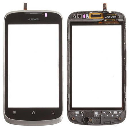 Ventana Tactil + Carcasa Frontal Huawei G300 Negro / Plata