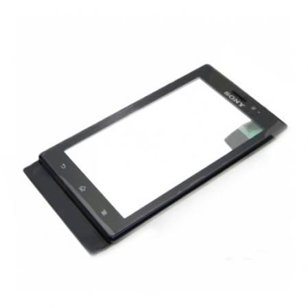 Ventana Tactil + C. Frontal Sony Xperia Sola MT27i Negra