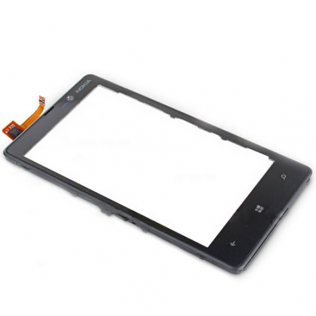 Ventana Tactil + Carcasa Frontal Nokia Lumia 820 Negra